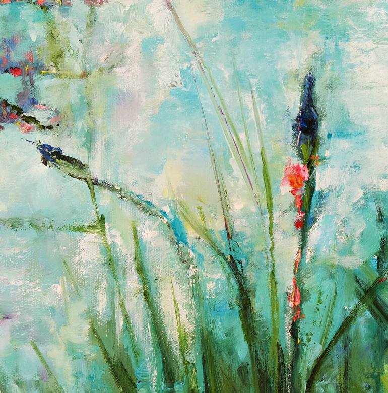 Original Abstract Expressionism Floral Painting by Nika Mayer