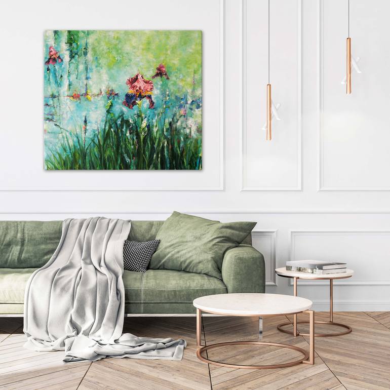 Original Abstract Expressionism Floral Painting by Nika Mayer