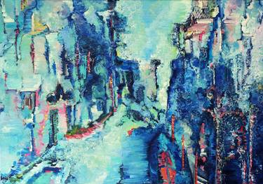 Original Abstract Cities Paintings by Nika Mayer