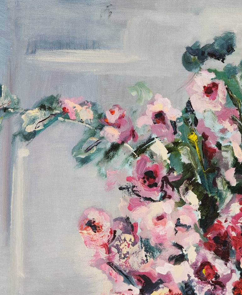 Original Expressionism Floral Painting by Nika Mayer