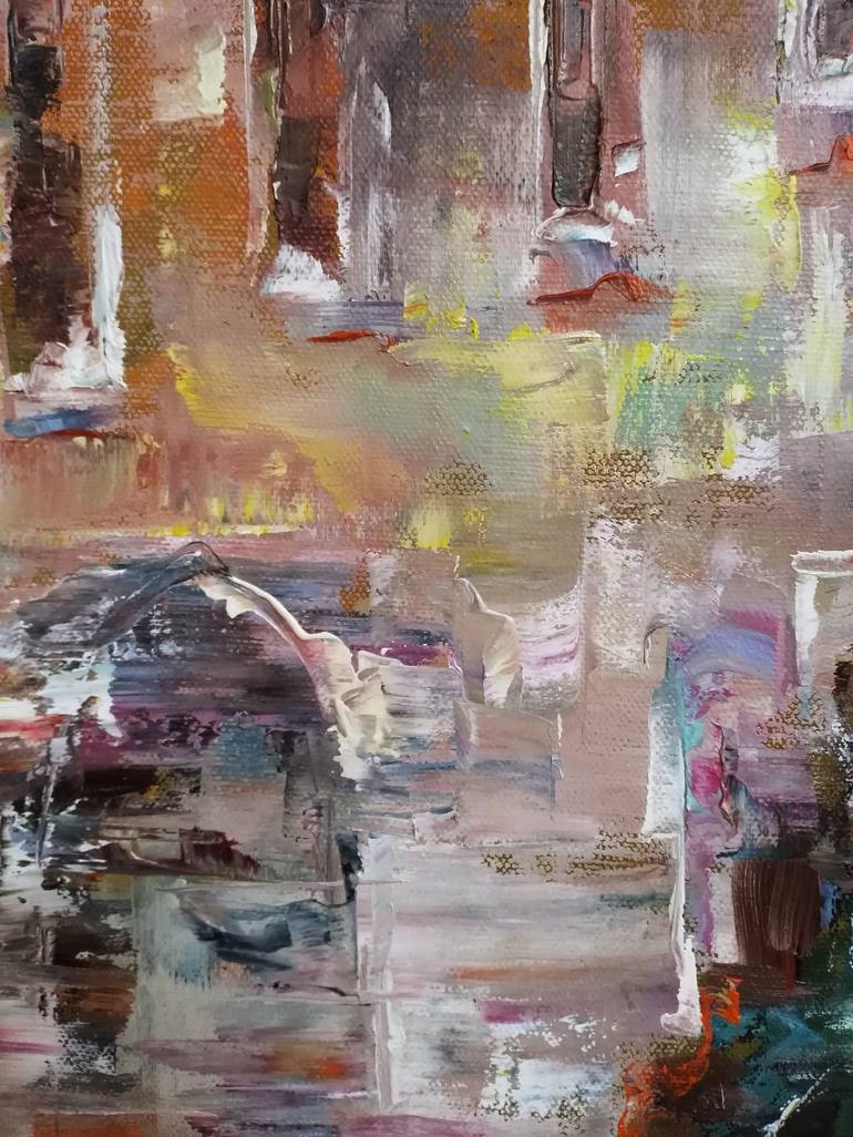 Original Abstract Cities Painting by Nika Mayer