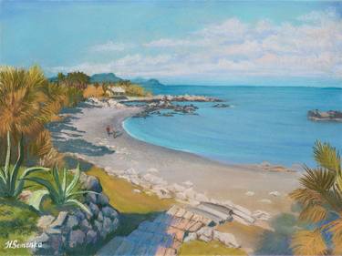 Original Fine Art Beach Painting by Halyna Semenko
