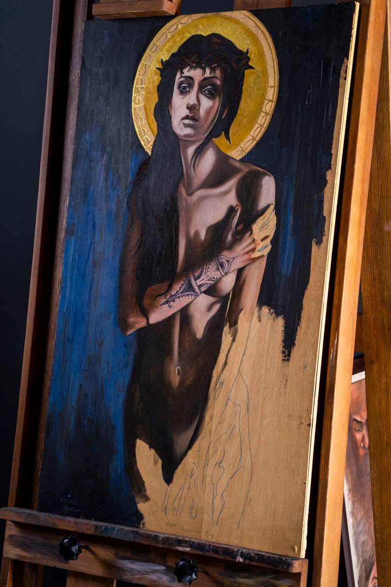 Original Figurative Women Painting by Ozan Varel