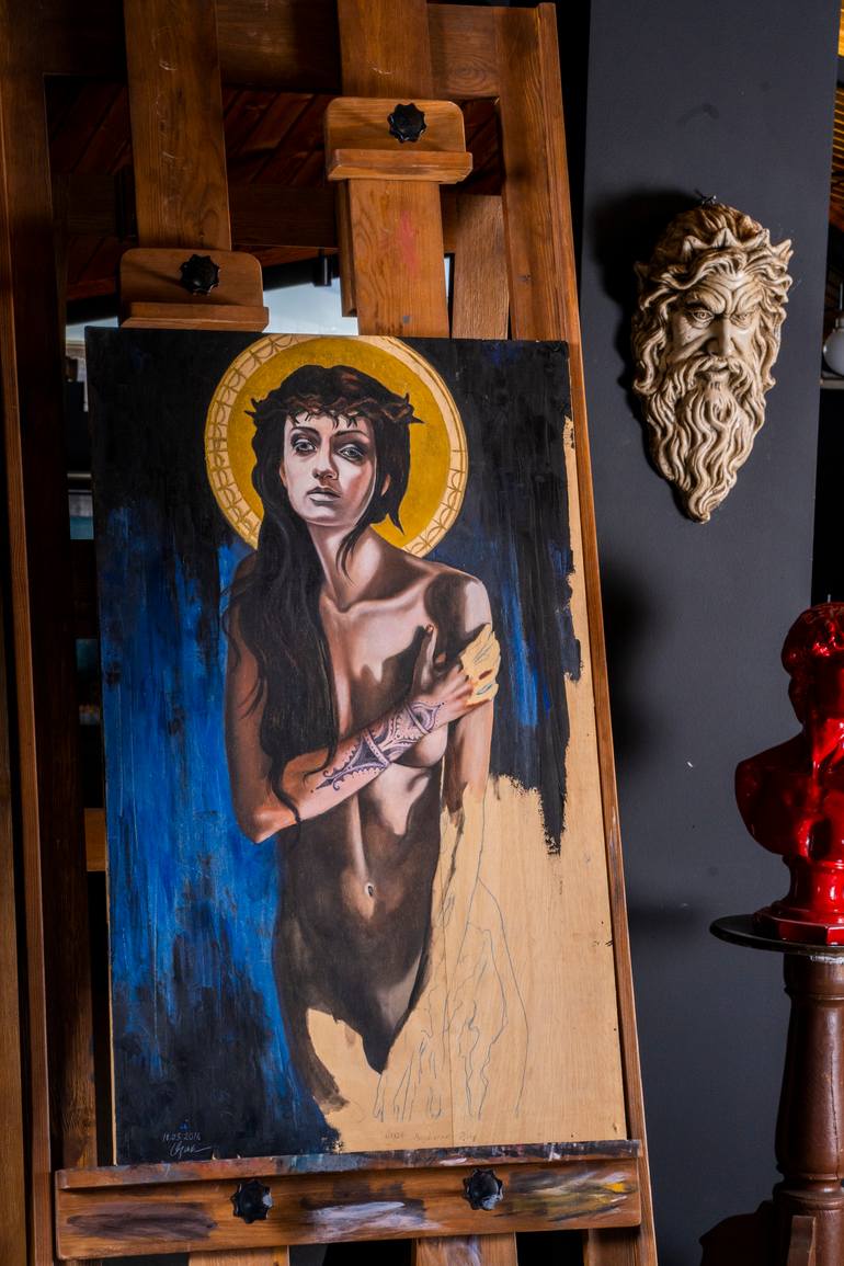 Original Figurative Women Painting by Ozan Varel