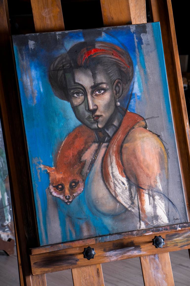 Original Portraiture Women Painting by Ozan Varel