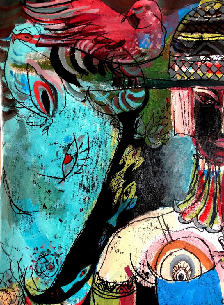 Original Conceptual Women Painting by Ieva Caruka