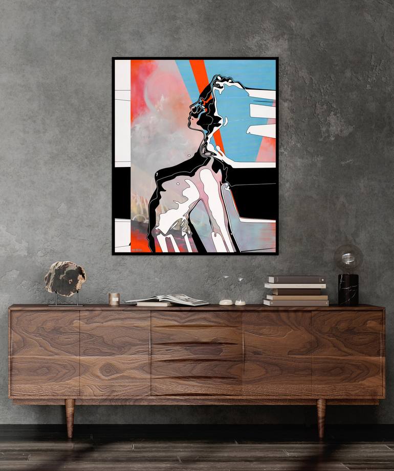 Original Abstract Women Painting by Hugo Mulder DHM