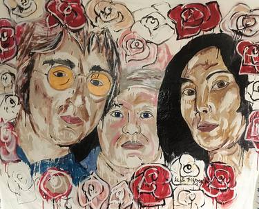 John Lennon, Andy Warhol and Yoko Ono Portrait thumb