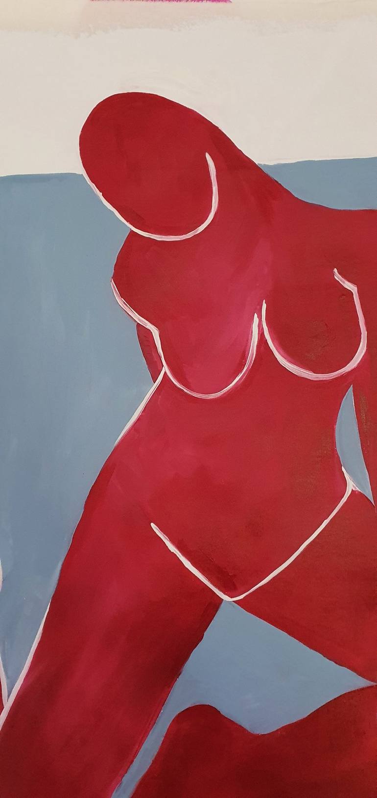 Original Minimalism Nude Painting by Leah Justyce