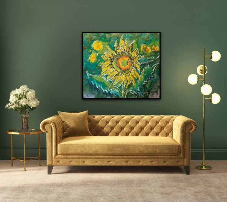 Original Floral Painting by Leah Justyce