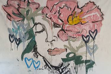 Original Abstract Floral Paintings by Leah Justyce