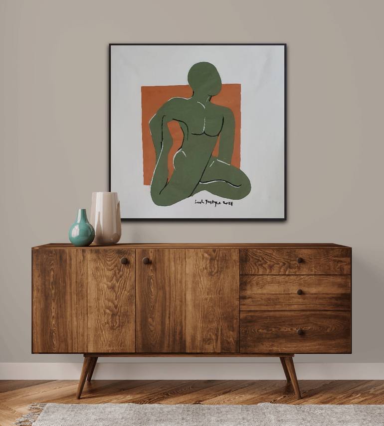 Original Pop Art Nude Painting by Leah Justyce