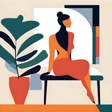 Original Abstract People Digital by Leah Justyce