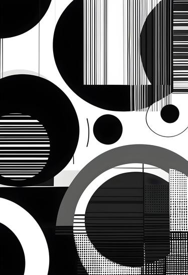 Original Abstract Geometric Digital by Leah Justyce