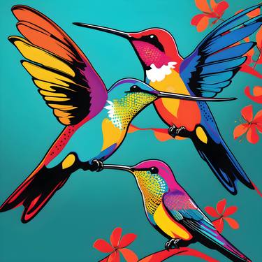 Original Abstract Animal Digital by Leah Justyce