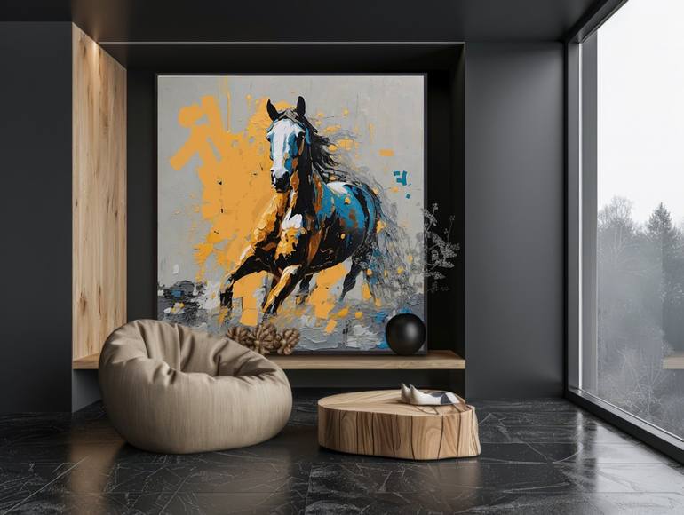 Original Abstract Animal Digital by Leah Justyce