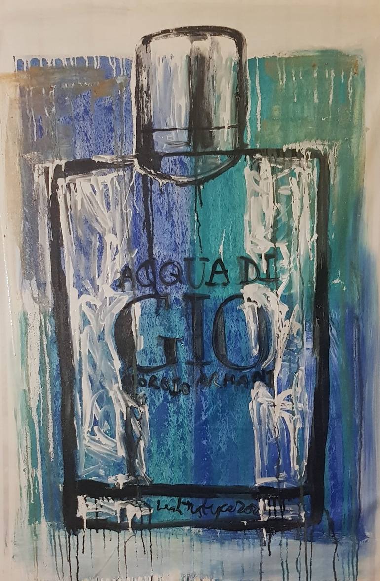 Giorgio Armani 'Acqua Di' Pop Art Painting by Leah Justyce BVA | Saatchi Art