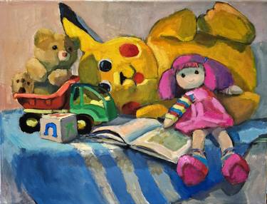 Original Contemporary Children Painting by Julia Zeleznaka
