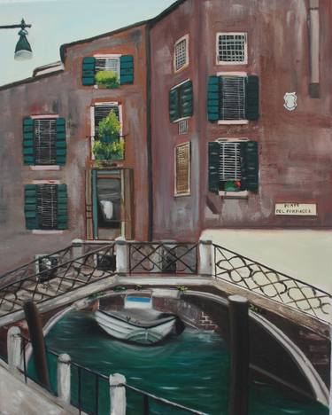 Oil painting Venice Italy thumb