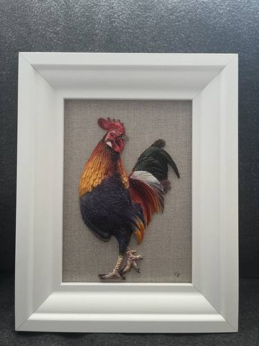 3D Realistic Framed Rooster thumb