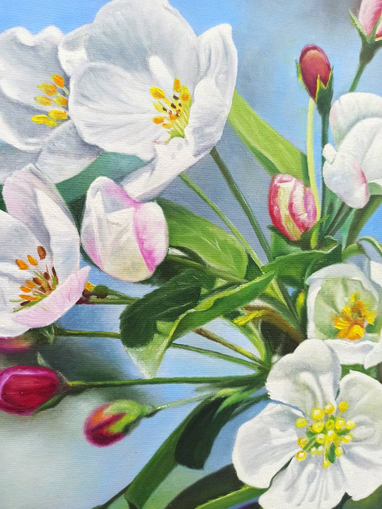 Original Floral Painting by Veaceslav Salaru