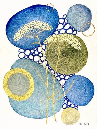 Original Abstract Botanic Paintings by Jocelyn Benford