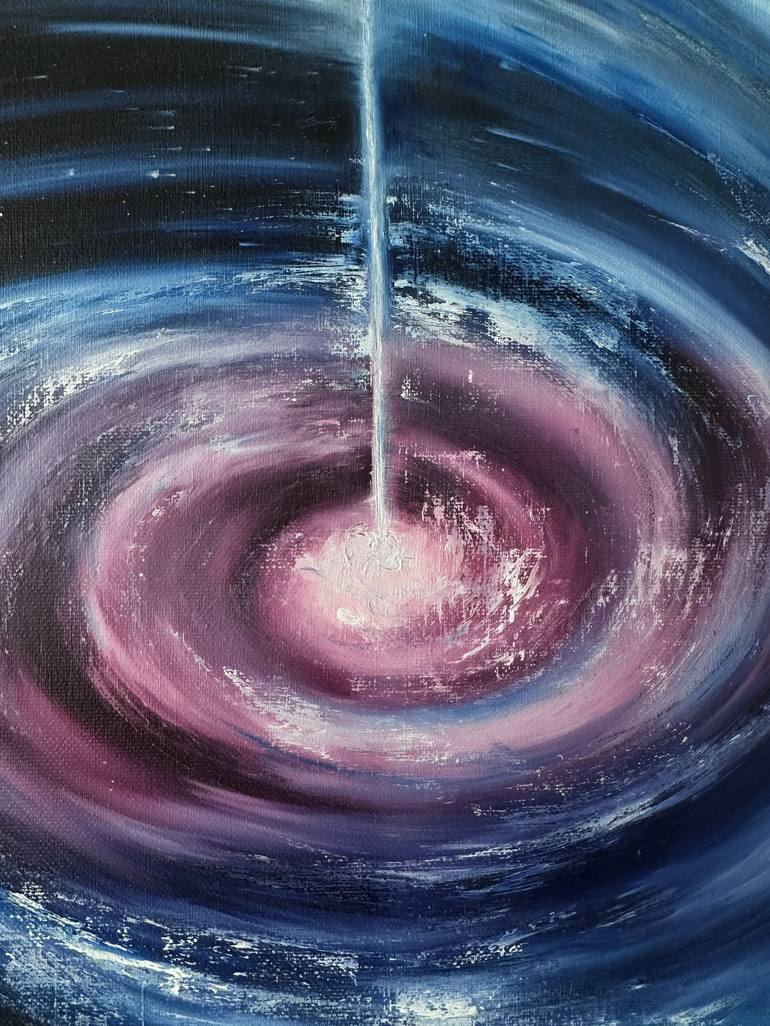 Original Modern Outer Space Painting by Valeryia Zhukava