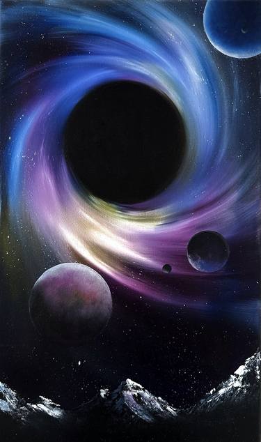 Original Outer Space Paintings by Valeryia Zhukava