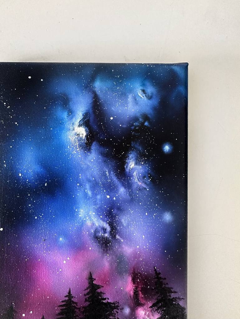 Original Modern Outer Space Painting by Valeryia Zhukava