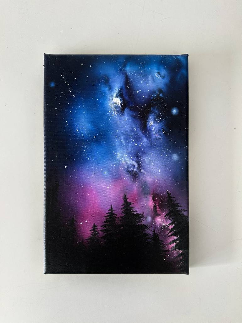 Original Outer Space Painting by Valeryia Zhukava