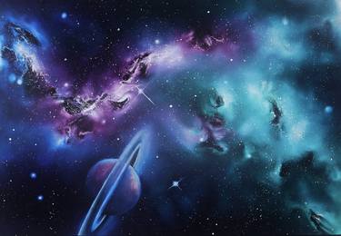 Original Outer Space Paintings by Valeryia Zhukava