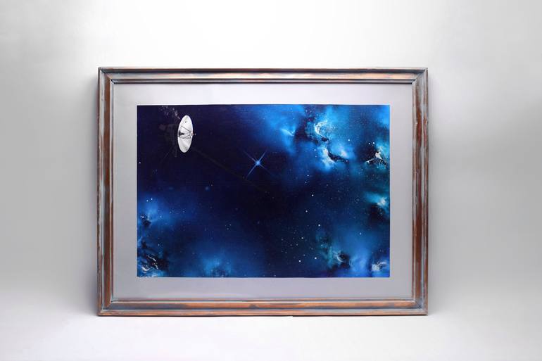 Original Fine Art Outer Space Painting by Valeryia Zhukava