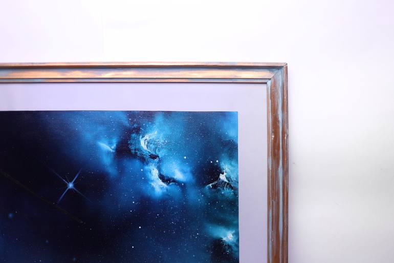 Original Fine Art Outer Space Painting by Valeryia Zhukava