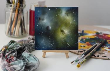 Original Fine Art Outer Space Paintings by Valeryia Zhukava
