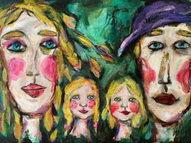 Original Family Painting by Claudia Werth