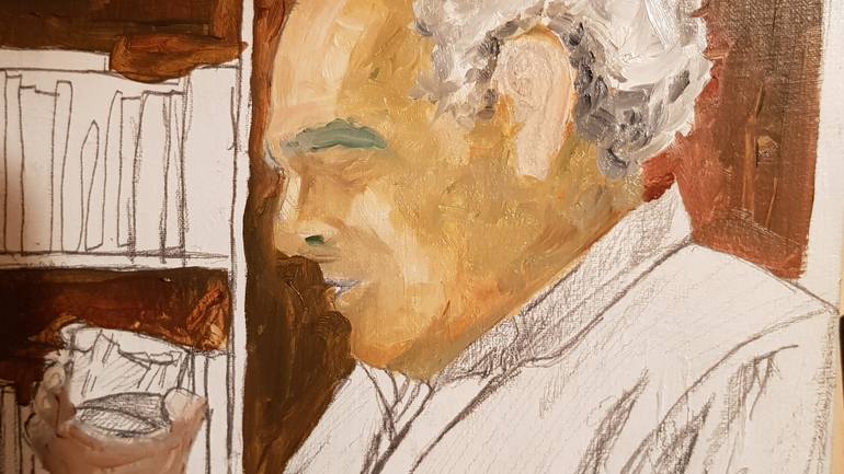 Original Impressionism People Painting by Bruno Hernandez