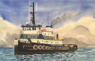 Original Realism Boat Paintings by Mike King