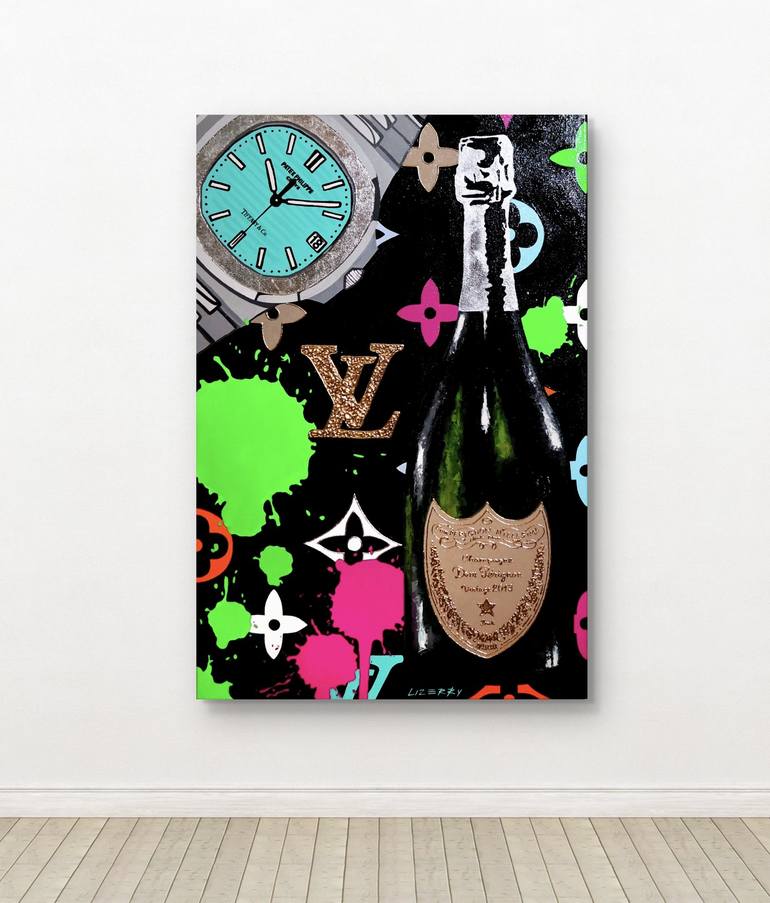 Original Pop Art Time Painting by Lizerry Art