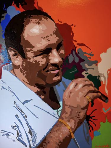 Original Pop Art Pop Culture/Celebrity Painting by Lizerry Art