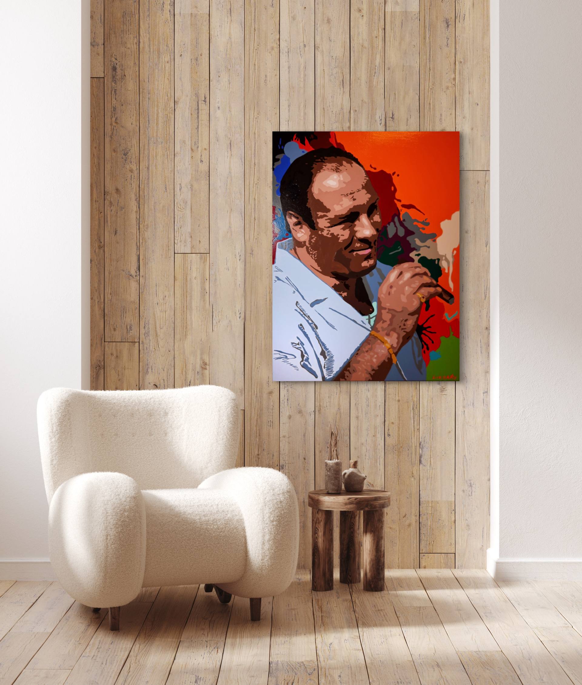 TONY SOPRANO Painting by Lizerry Art | Saatchi Art Belgium