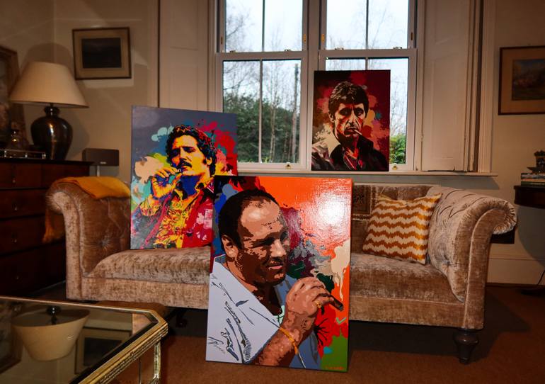 Original Pop Art Pop Culture/Celebrity Painting by Lizerry Art