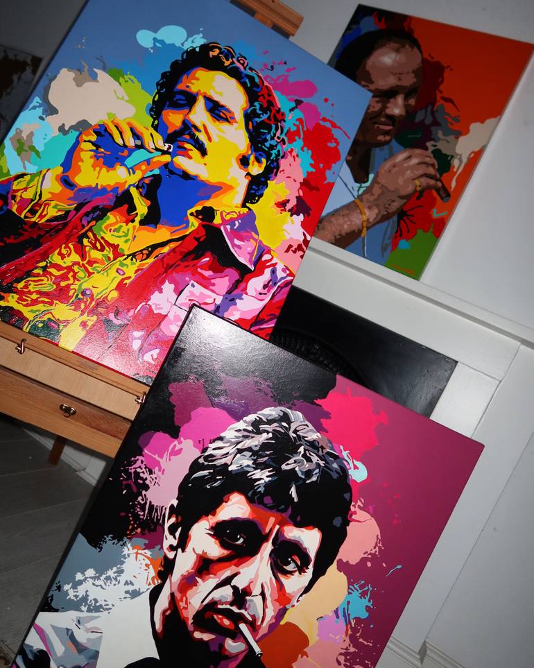 Original Pop Art Pop Culture/Celebrity Painting by Lizerry Art