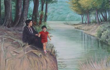 Original Landscape Painting by Riffat Chughtai