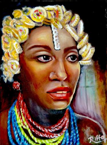 Original Expressionism Portrait Paintings by Riffat Chughtai