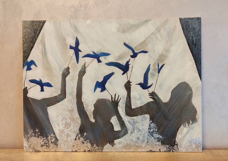 Original Realism Children Painting by Marina Sonygina
