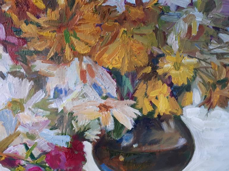 Original Impressionism Floral Painting by Tatiana Slavinska