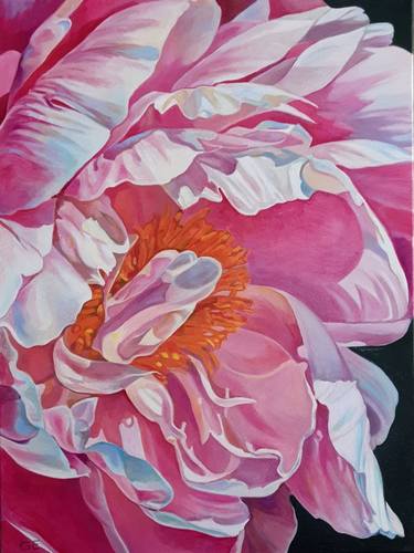 Original Photorealism Floral Painting by Tatiana Slavinska