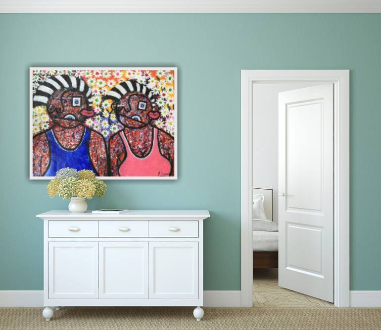 Original Contemporary Abstract Painting by Kingsley Nwangborogwu