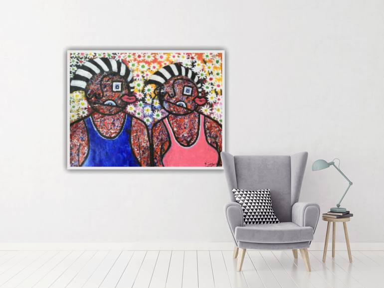 Original Contemporary Abstract Painting by Kingsley Nwangborogwu