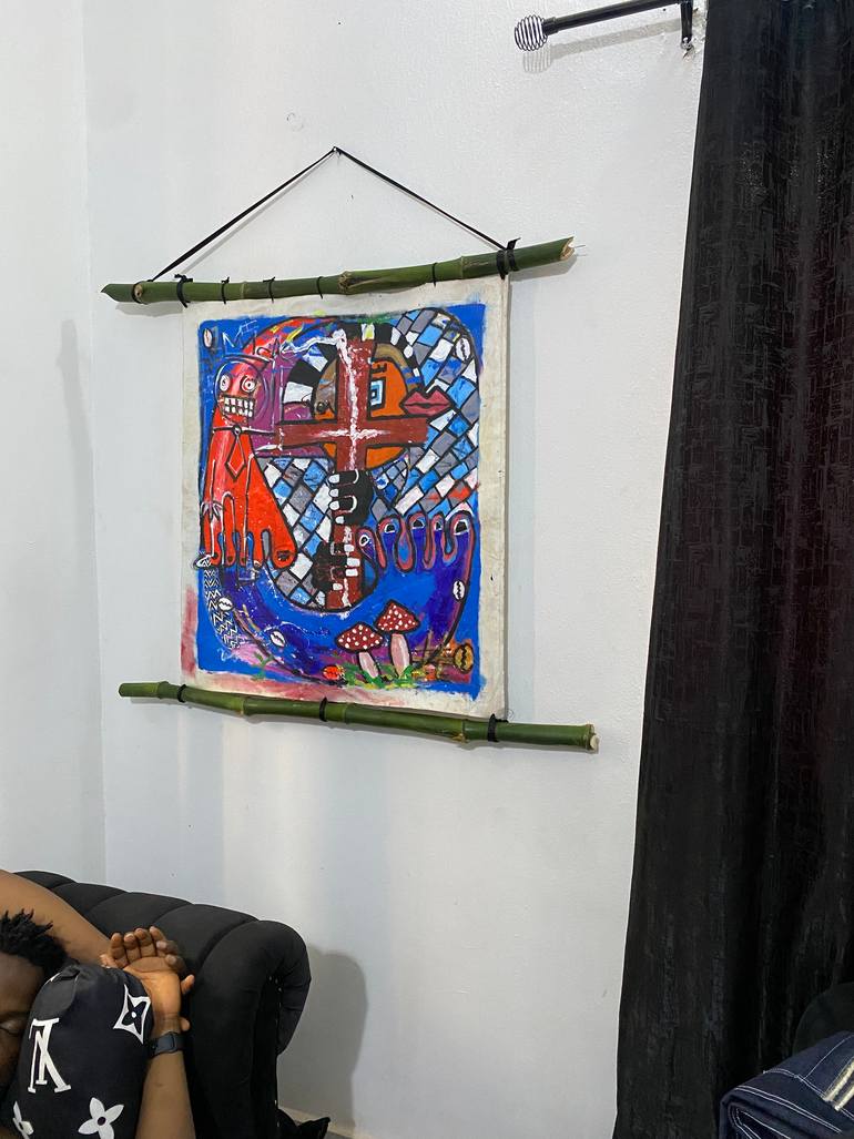 Original Abstract Expressionism Abstract Painting by Kingsley Nwangborogwu